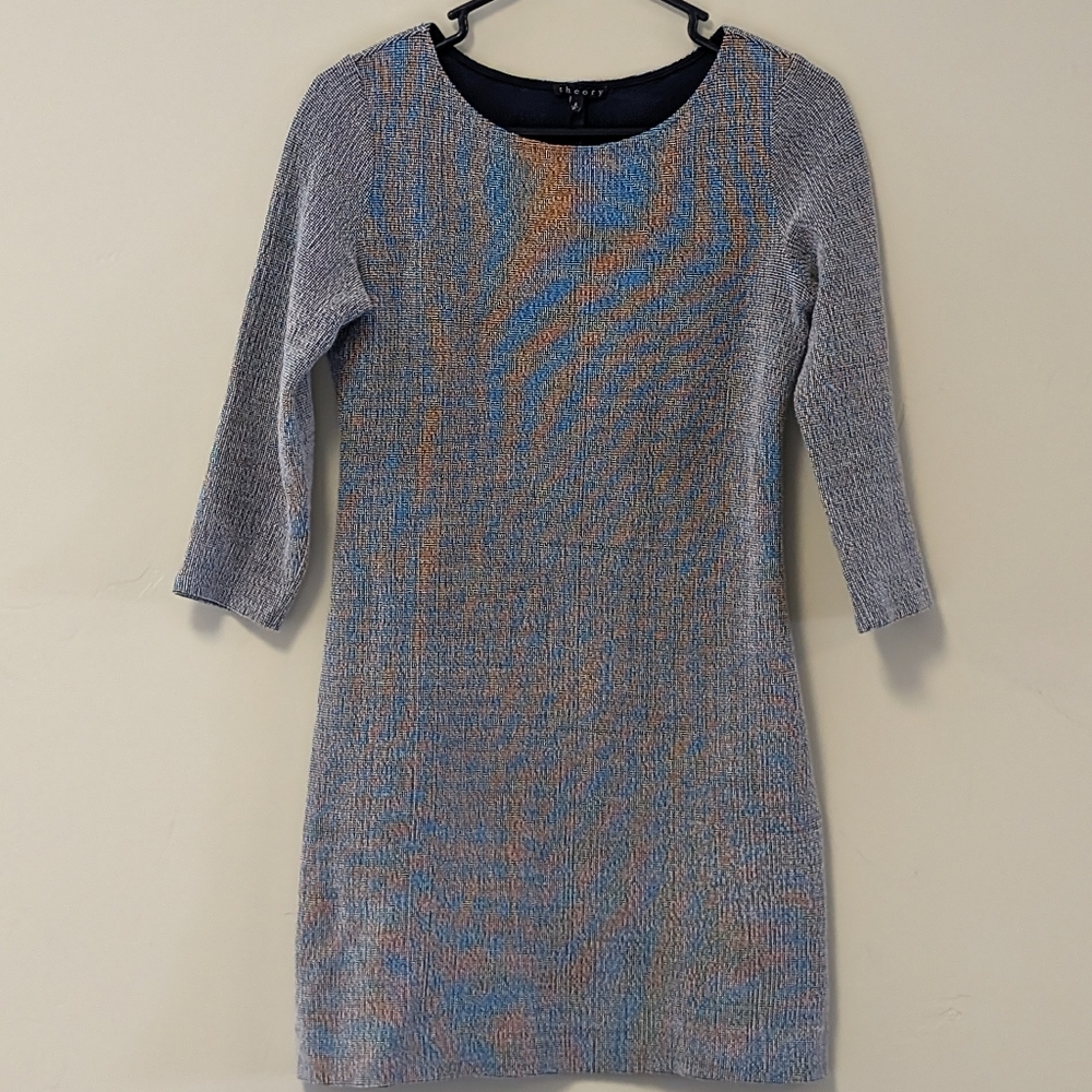 Nubby cotton theory shift dress